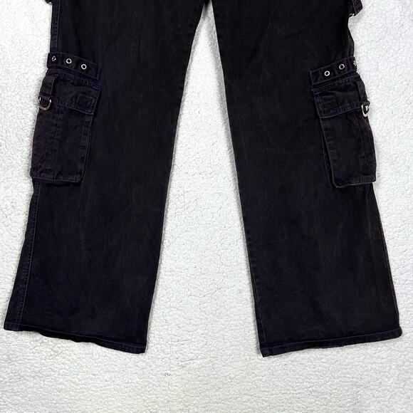 Vintage Tripp NYC Plaid Bondage Pants Mall Goth Wide Flare Leg Y2K Hot Topic - Picture 4 of 16